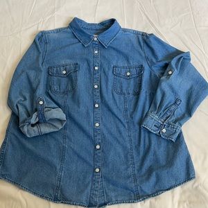 Talbots long sleeve denim shirt